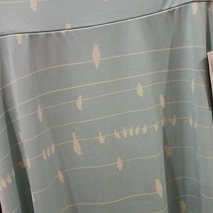 LULAROE AZURE BIRDS ON WIRE SIZE MEDIUM